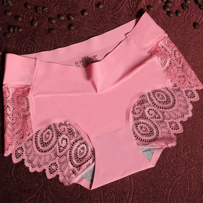 Sexy Ice Silk Women's Lace Thong Panties